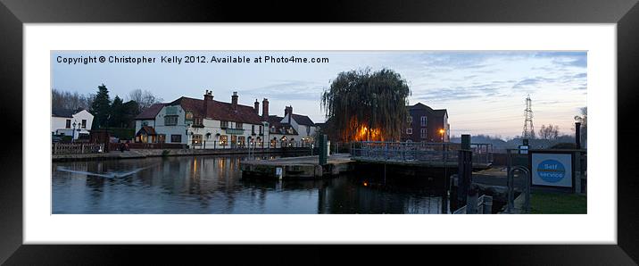 Kings Head at sandford lock Framed Mounted Print by Christopher Kelly