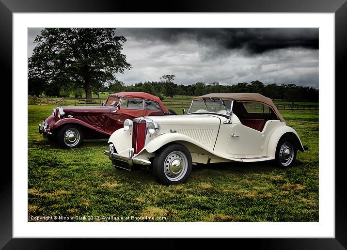 Classic MG Cars Framed Mounted Print by Nicola Clark