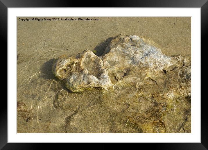 Monster in a pool Framed Mounted Print by Digby Merry