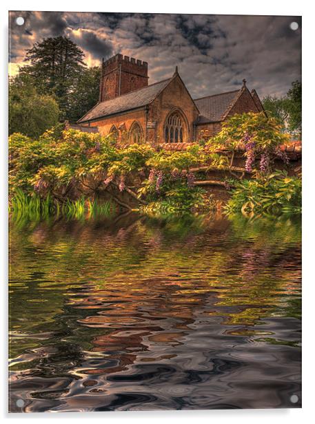 Reflected Church Acrylic by Dean Messenger