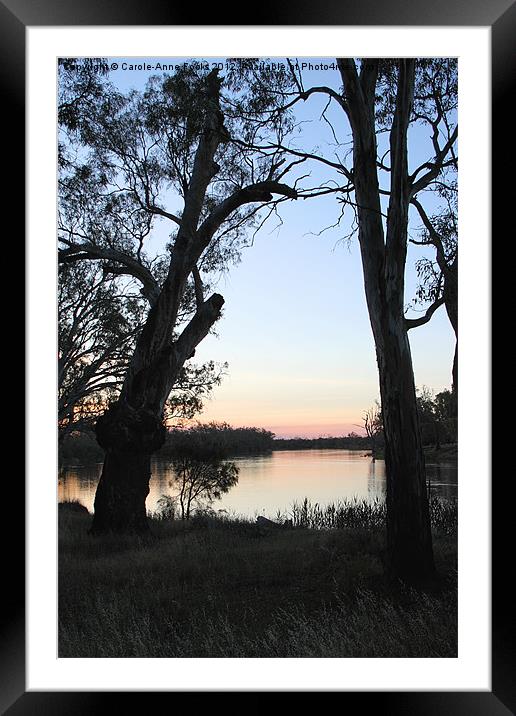 Murray River Sunset Series 2 Framed Mounted Print by Carole-Anne Fooks