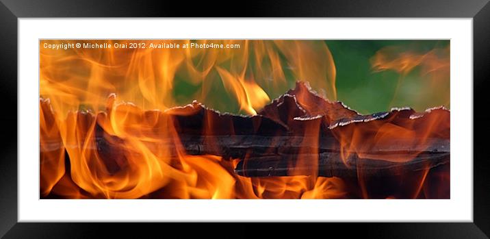 Somethings burning Framed Mounted Print by Michelle Orai