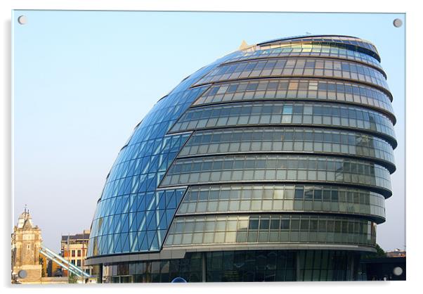 LONDON CITY HALL Acrylic by radoslav rundic