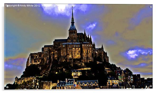 Mont St Michel Acrylic by Andy White