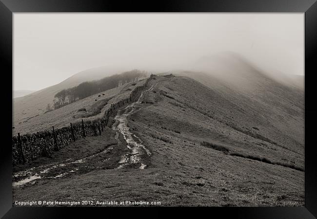 Rushup Edge in the Peak District Framed Print by Pete Hemington