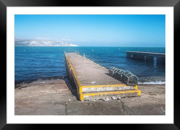 Lobster Jetty Framed Mounted Print by Richard Thomas