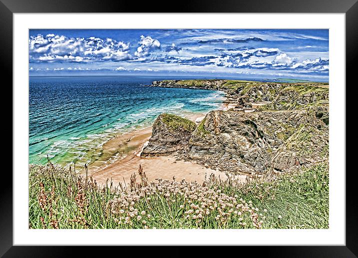 Bedruthan Framed Mounted Print by Paul Smith