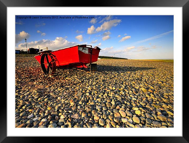 The Little Red Boat Framed Mounted Print by Jason Connolly
