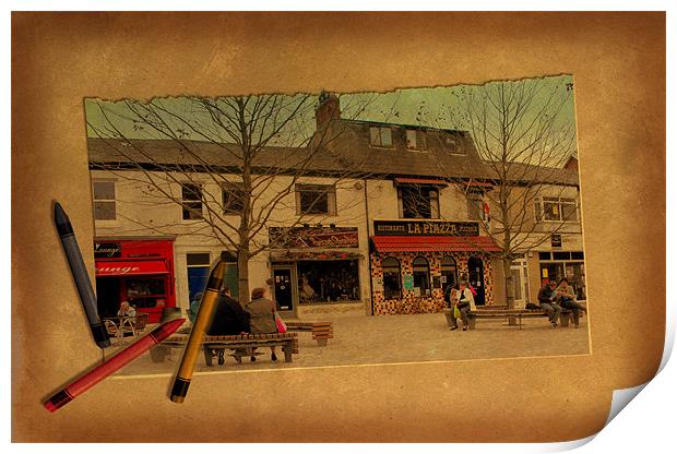 Cedar Square Print by Jacqui Kilcoyne