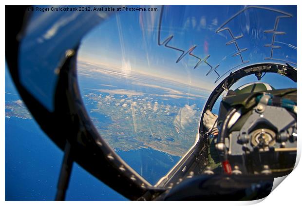A pilot's eye view Print by Roger Cruickshank