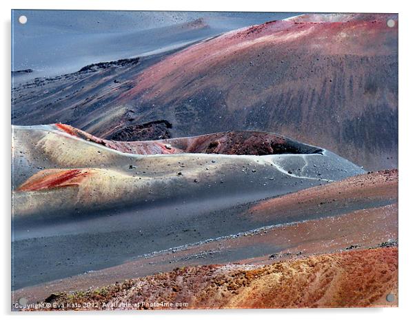 Crater at Haleakala NP Acrylic by Eva Kato