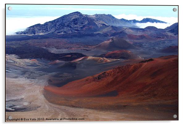 Haleakala Volcano Overview Acrylic by Eva Kato