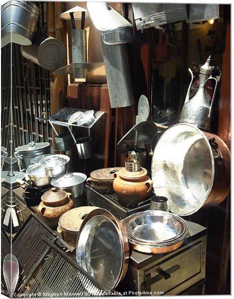 Pots and Pans Canvas Print by Stephen Maxwell