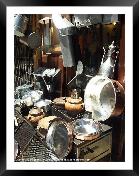 Pots and Pans Framed Mounted Print by Stephen Maxwell