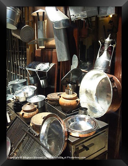 Pots and Pans Framed Print by Stephen Maxwell