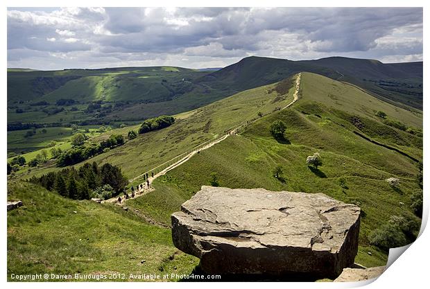 Back Tor Derbyshire Print by Darren Burroughs