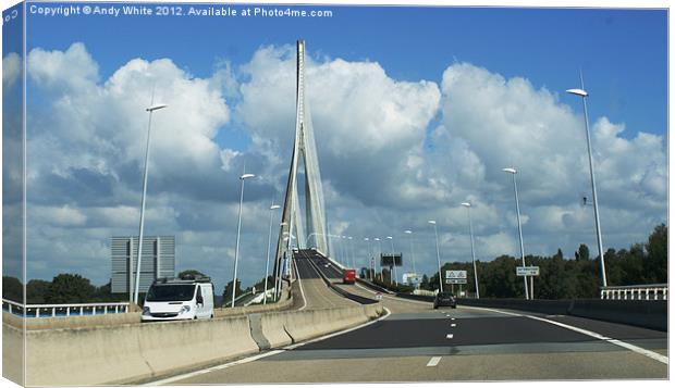 Pont De Normandie Canvas Print by Andy White