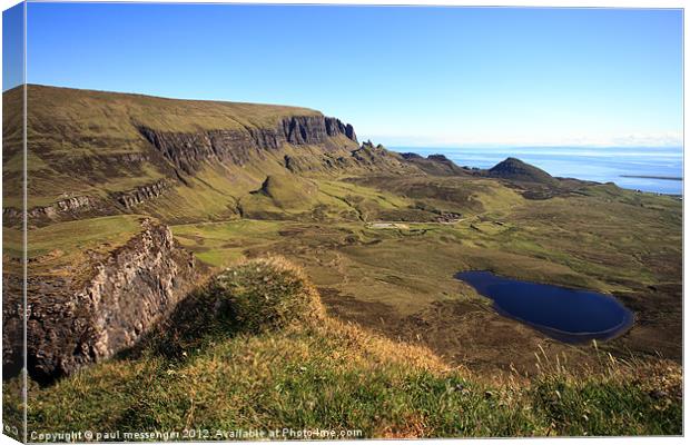 The Quiraing on the Isle of Skye Canvas Print by Paul Messenger