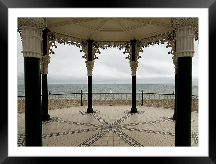 The Sea Through Brighton Bandstand Framed Mounted Print by J Lloyd
