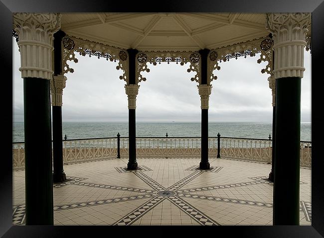 The Sea Through Brighton Bandstand Framed Print by J Lloyd