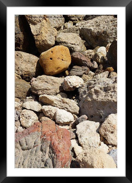 Colours and textures of rocks Framed Mounted Print by Digby Merry