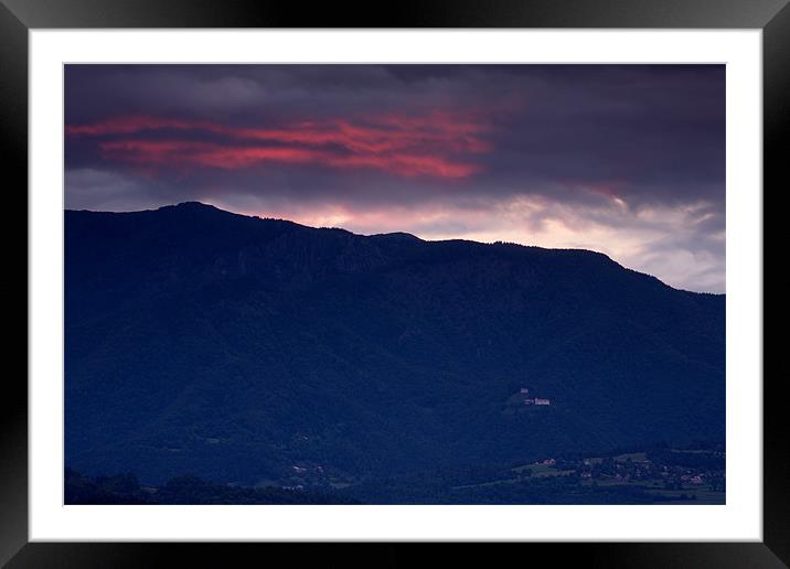 Alpine village at sunrise Framed Mounted Print by Ian Middleton