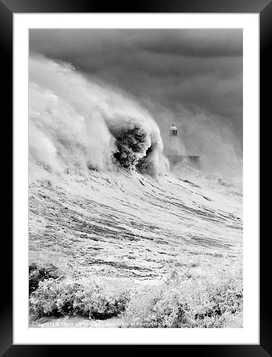 Stormy Seas Framed Mounted Print by Steve Liptrot