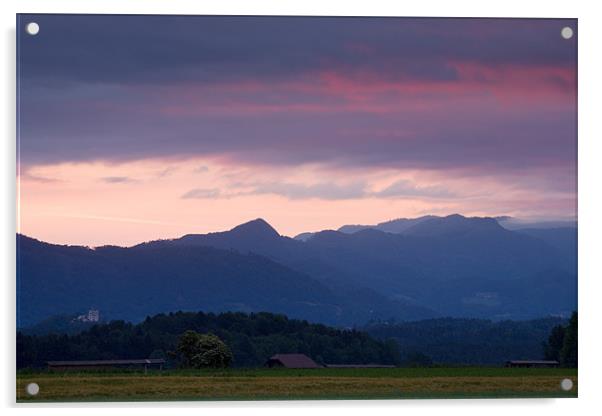 Alpine sunrise Acrylic by Ian Middleton