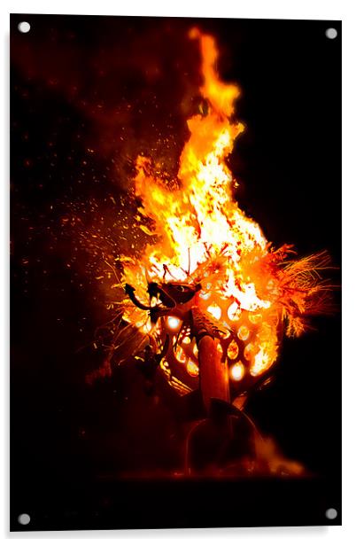 Flame On - Y Ddraig Goch/ The Welsh Dragon Acrylic by Celtic Origins