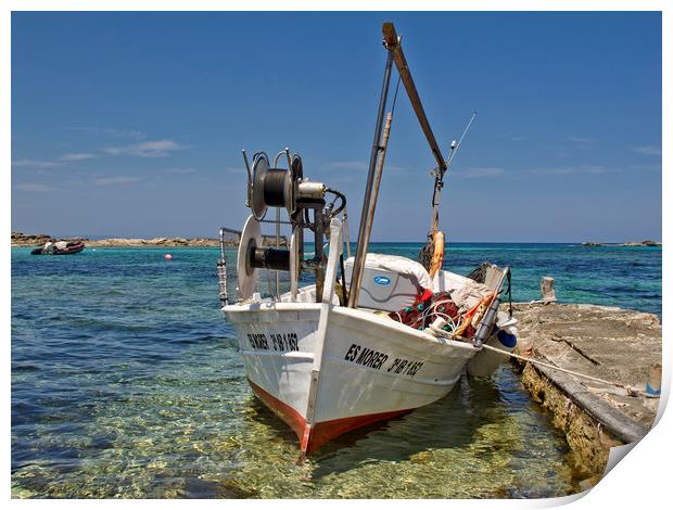 FISHING BOAT (Ibiza) Print by raymond mcbride