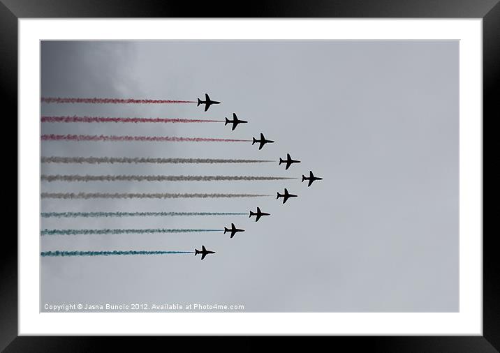 Red Arrows horizontal Framed Mounted Print by Jasna Buncic