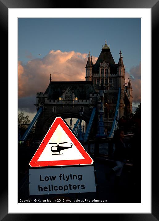 Low Flying Helicoptors Framed Mounted Print by Karen Martin
