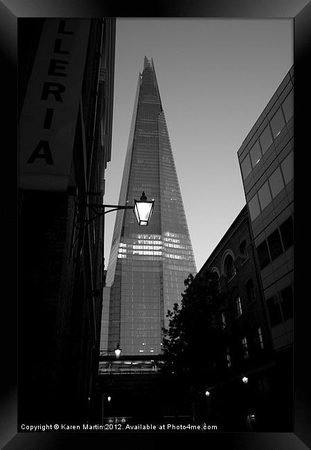 The Shard Framed Print by Karen Martin