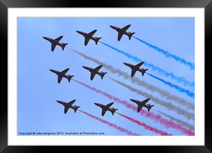 Diamond Flight Framed Mounted Print by mike wingrove