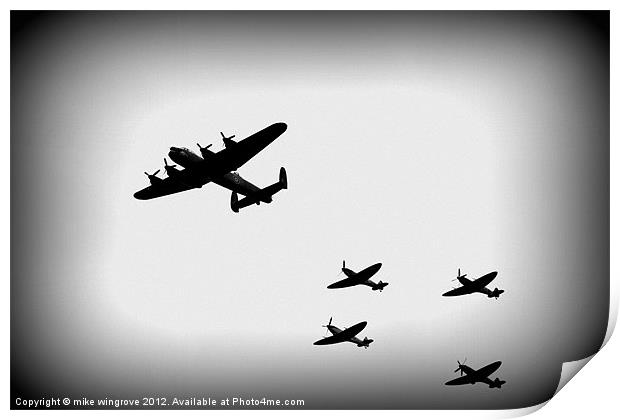 Queens Flight Print by mike wingrove