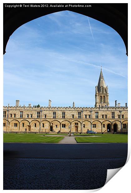 Christ Church College Oxford Print by Terri Waters