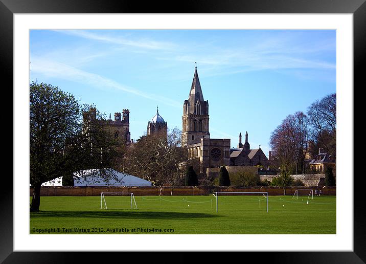 Oxford Spires from Christ Church Meadow Framed Mounted Print by Terri Waters