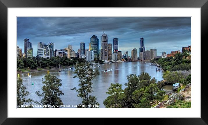 The River Commute Framed Mounted Print by Mark Lucey