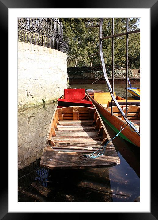 Punt 28 abandoned in Oxford Framed Mounted Print by Terri Waters
