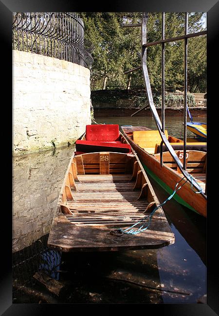 Punt 28 abandoned in Oxford Framed Print by Terri Waters