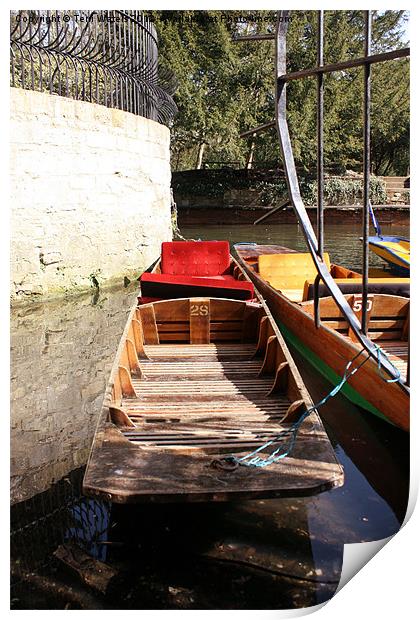 Punt 28 abandoned in Oxford Print by Terri Waters