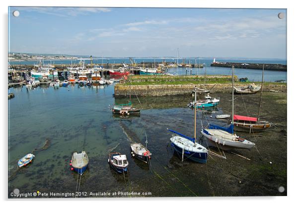 Newlyn Harbour - Cornwall Acrylic by Pete Hemington