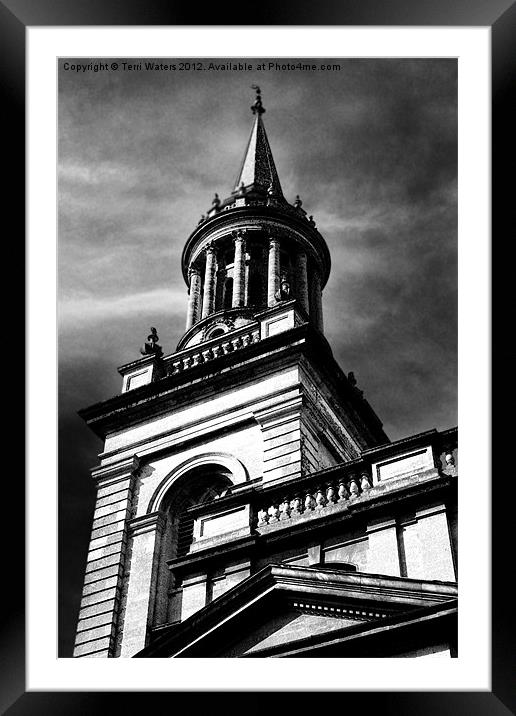 All Saints Church Oxford Monochrome Framed Mounted Print by Terri Waters