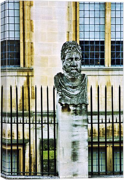 Oxford Head - cross processed Canvas Print by Lucy Antony
