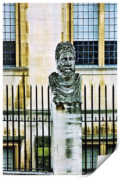 Oxford Head - cross processed Print by Lucy Antony