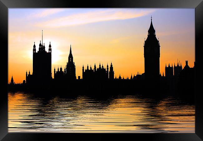 Westminster Skyline Framed Print by Phil Clements