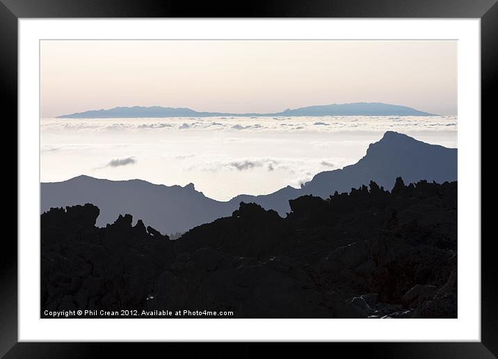 View to La Palma from Tenerife Framed Mounted Print by Phil Crean