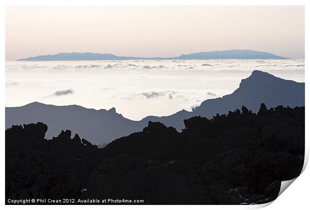 View to La Palma from Tenerife Print by Phil Crean
