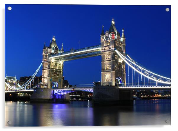 Tower Bridge at night Acrylic by Jasna Buncic