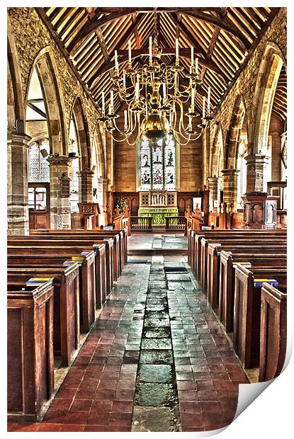 Chidingstone Church, Kent Print by Dawn Cox